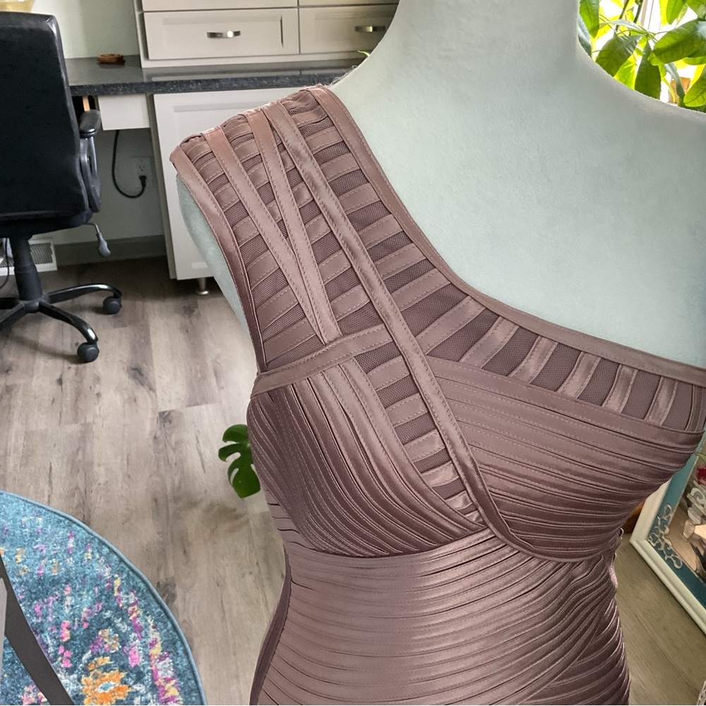 BCBG One Shoulder Blush Dress - Picture 4 of 11